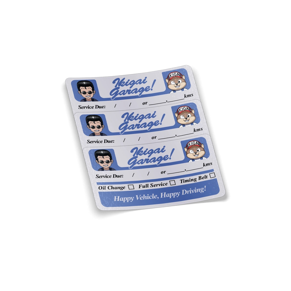Oil Change Stickers